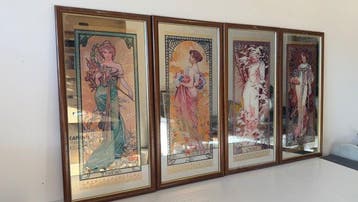 Alphons Mucha (1860-1939), after - The four seasons