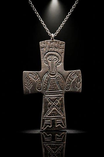 Middeleeuws Byzantijns “De Beschermheilige van het Kruis”