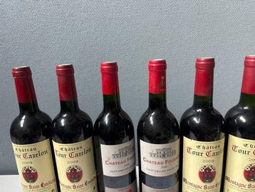 2009 x 4 Château Tour Cazelon & 2000 x 2 Château Fourney -, Verzamelen, Wijnen, Nieuw