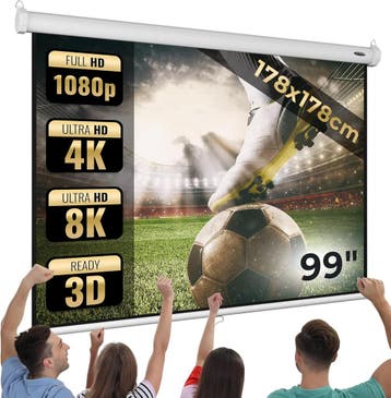 Projectiescherm – Beamer scherm - Projectiedoek - 178x178 cm, Verzenden