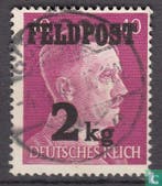 Duitse Rijk - Adolf Hitler - Opdruk Feldpost  2 kg - 1944, Postzegels en Munten, Verzenden, Gestempeld
