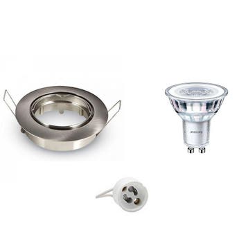 4W LED Spot Set - GU10 Inbouw Rond Mat Chroom - Kantelbare &, Verzenden