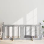 vidaXL Hondenhek met standaarden 4 pcs Grijs sonoma 100 x 80, Verzenden