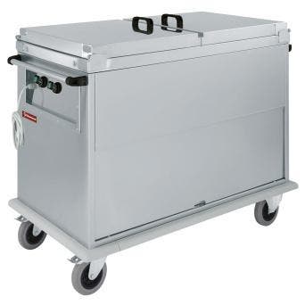 Bain Marie Wagen | Deksel + Kast | Draaideur | 2x GN 1/1 |, Verzenden