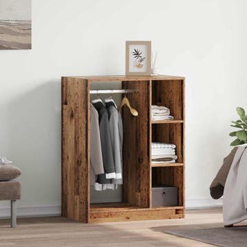 vidaXL Kledingkast Oud hout 77 x 48 x 102 cm Bewerkt hout, Verzenden, Nieuw