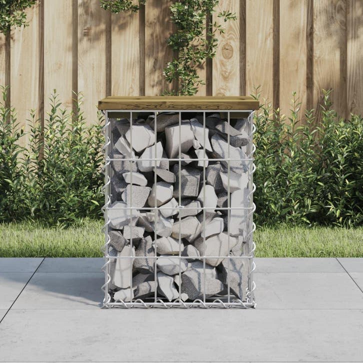 vidaXL Tuinbank schanskorfontwerp 33x31x42 cm geïmpregneerd, Tuin en Terras, Tuinsets en Loungesets, Nieuw, Verzenden