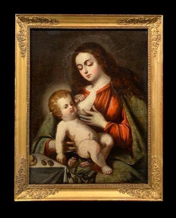 Mateo Pérez de Alessio (1547-1616) - Virgo Lactans, Antiek en Kunst