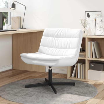 vidaXL Draaistoel Wit 63 x 75 x 76 cm Kunstleer, Verzenden, Nieuw