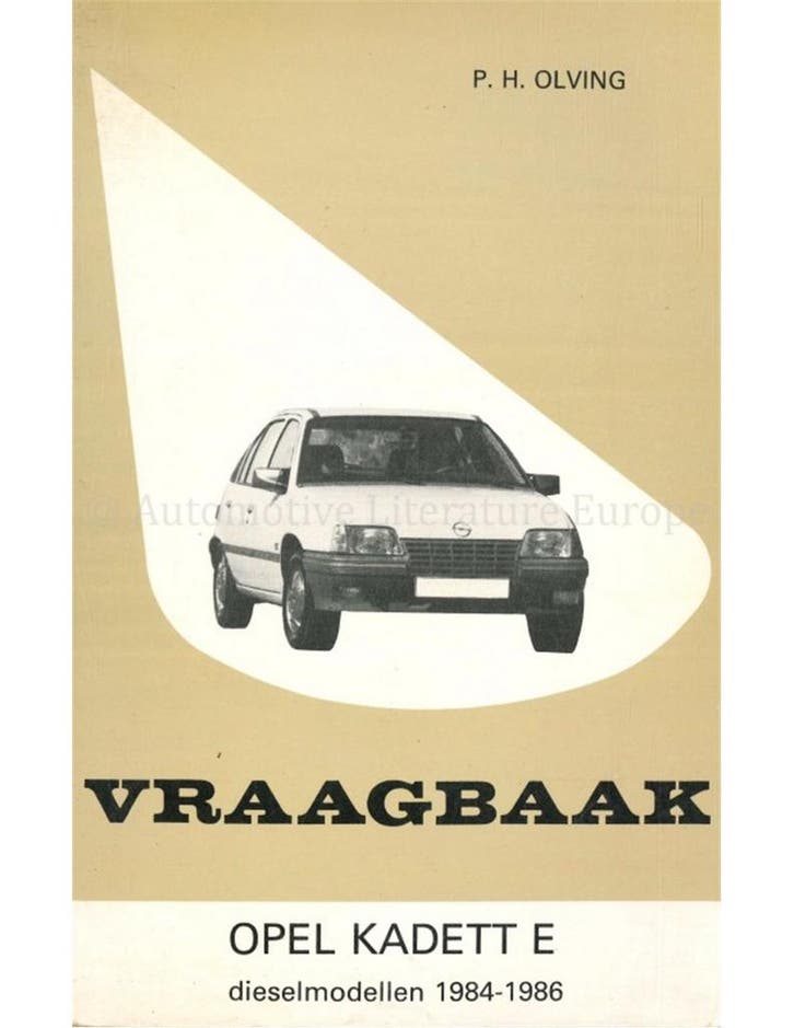 1984 - 1986 OPEL KADETT E DIESE VRAAGBAAK NEDERLANDS, Autos : Divers, Modes d'emploi & Notices d'utilisation