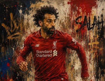 Canvas Fit - Alberto Ricardo - Mohamed Salah en Anfield, Nieuw