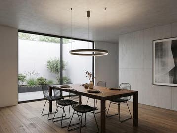 Veiling - Hanglamp Zand Zwart 80cm 50W LED CCT 3 Kleur & 3 S