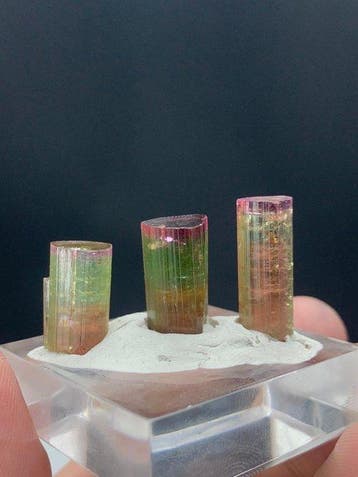 Tourmaline bicolore rose-vert Cristaux- 10 g - (3), Nieuw