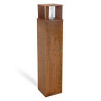 Tuinverlichting Modern Marina 70 Square Tuinlamp Corten, Overige materialen, Verzenden, Minder dan 50 watt, Staande lamp