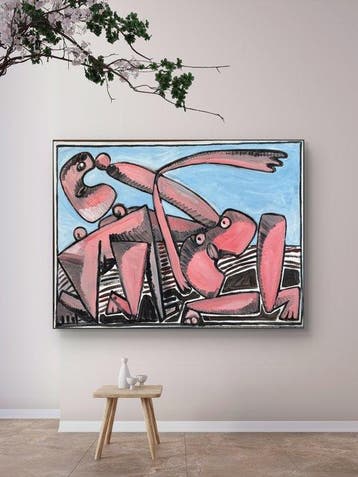 Gundi Falk (1966) - Étreinte gestuelle - Grande composition