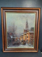 Gerard Nijland (1931) - Stadsgezicht in de sneeuw, Antiek en Kunst, Kunst | Schilderijen | Klassiek