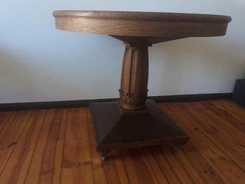 Tafel - Eik - Tafel met kolomvoet