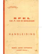 1959 OPEL OLYMPIA CAR-A-VAN | BESTELWAGEN INSTRUCTIEBOEKJE
