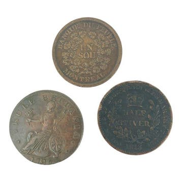 Canada - Fichas comerciais e históricas de cobre-tokens -
