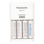 Panasonic BQ-CC17 lader + 4 Eneloop AA batteri met garantie, Ophalen of Verzenden, Gebruikt