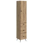 vidaXL Kast Set 2 pcs Artisanaal eiken 34,5 x 34,5 x 90 cm, Huis en Inrichting, Verzenden, Nieuw