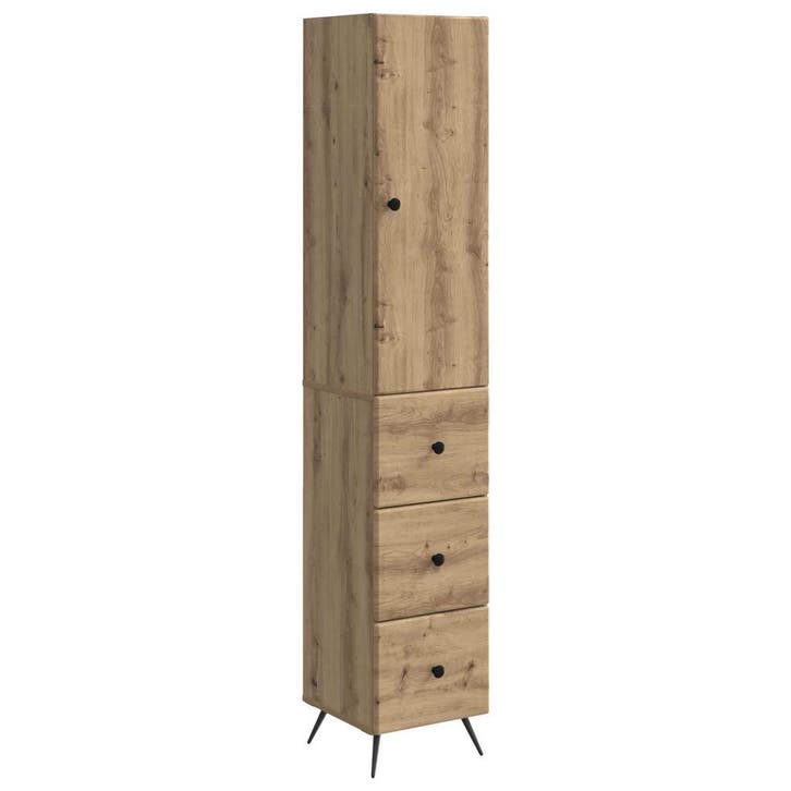 vidaXL Kast Set 2 pcs Artisanaal eiken 34,5 x 34,5 x 90 cm, Huis en Inrichting, Kasten | Overige, Nieuw, Verzenden