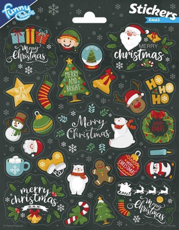 Stickers Kerst Groot, Verzenden