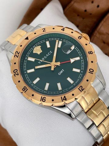 Versace - Hellenyium GMT - V1105 0016 - Homme -, Handtassen en Accessoires, Horloges | Heren, Nieuw
