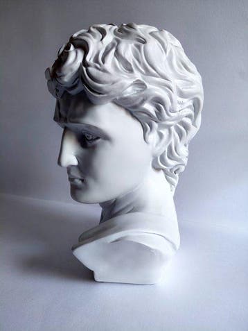 sculptuur, Buste de David inspiré d’après Michelangelo,