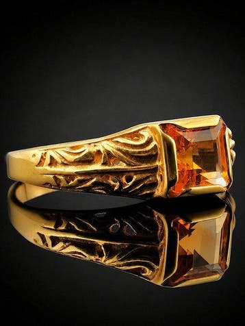 Sans prix de réserve - Bague Bague en citrine jaune - argent, Nieuw