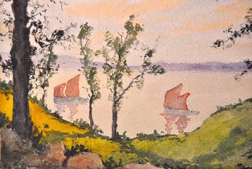 Maurice Chabas (1862-1947) - Voiliers en Bretagne