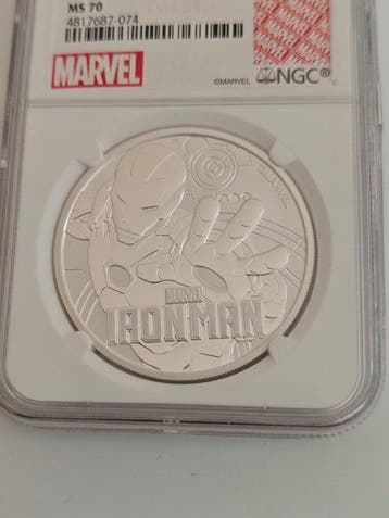 Tuvalu. 1 Dollar 2018, Iron Man, 1 Oz, Postzegels en Munten