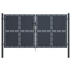 vidaXL Tuinpoort staal 300x125 cm antraciet, Tuin en Terras, Verzenden, Nieuw