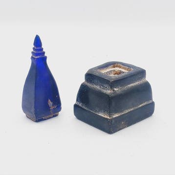 Oud-Indochinese, Laos Luang Prabang Blauw archaïsch glas 2