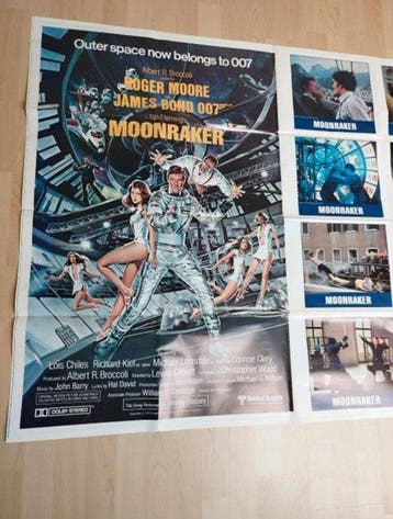 Roger Moore - James Bond - Moonraker US Movie Poster 1979, Verzamelen, Nieuw