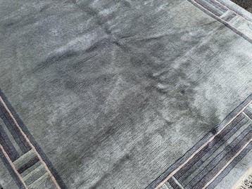Tapis au design népalais - nettoyé - fait à la main - laine