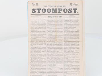 De Nederlandsche Stoompost No43 1869 / No7 1870 (e 1:1), Collections, Trains & Trams, Ophalen of Verzenden, Overige typen