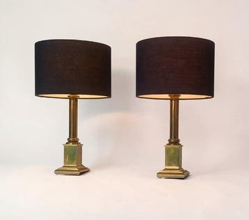 Lampe (2) - Colonne - Style Néoclassique - *Luxe* - Laiton