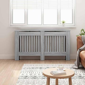 vidaXL Radiator Cover Grijs Sonoma 152 x 19 x 81,5 cm, Verzenden