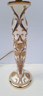 Lampe de table - Céramique, Laiton, Soie - Lampe de style