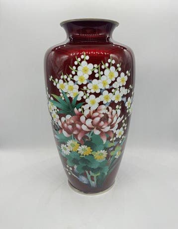 Vase - Cloisonné - Japon - Large - Hauteur 30,9 cm
