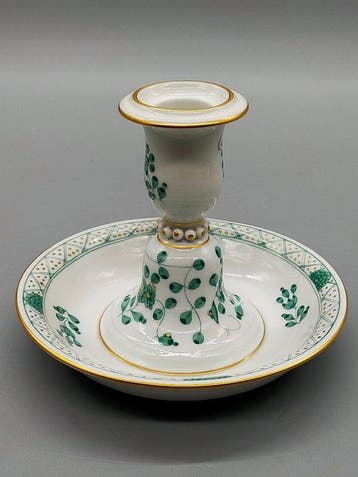 Meissen - Kandelaar Kandelaar – Indiase schilderkunst Groene