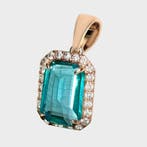 Zonder minimumprijs - Hanger - 14 karaat Roségoud, IGI 1,69