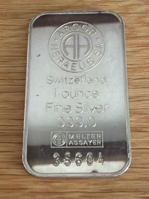 Philswiss Club 1 Unze (..999) - Zilver (Zonder minimumprijs), Postzegels en Munten, Edelmetalen en Baren