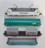 Märklin H0 - 29350 - Modeltrein (4) - BR 186 Captrain met, Nieuw