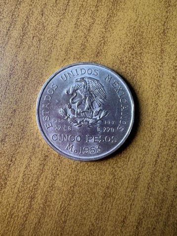 Mexico. 5 Pesos 1953 Hidalgo (Zonder minimumprijs)