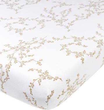 Meyco Baby Branches Hoeslaken Co-sleeper - Sand - 50x90cm, Verzenden, Nieuw
