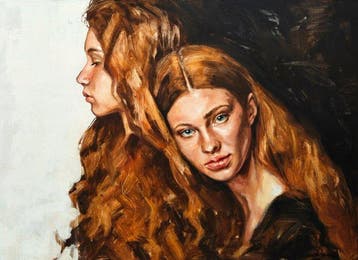 Maria Sochaczewska - Sisters, Antiek en Kunst, Kunst | Schilderijen | Modern