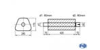 FOX Uni-geluiddemper trapezium met mof - verwerking 711 245x, Verzenden