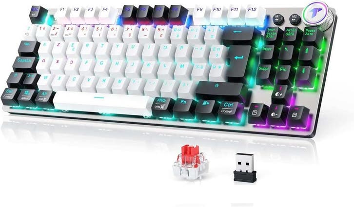 Gaming Toetsenbord AZERTY TKL | 34% Retour Deal | Pak je..., Computers en Software, Toetsenborden, Ergonomisch, Draadloos, Azerty