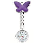 Fako - Verpleegstershorloge - Vlinder - Paars, Bijoux, Sacs & Beauté, Verzenden